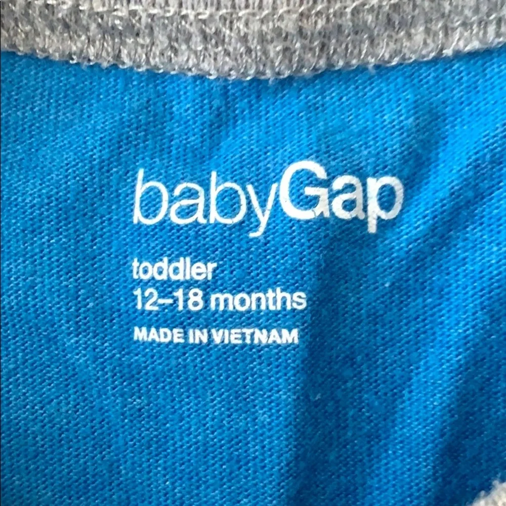 BabyGap 12-18m Boys Shirt Long Sleeve Blue NYC Gap Kids Baby Toddler 12m 18m